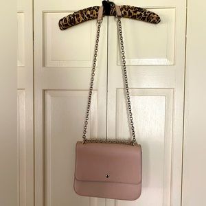 Chelsea 28 Light Pink Handbag with Silver Chain Strap